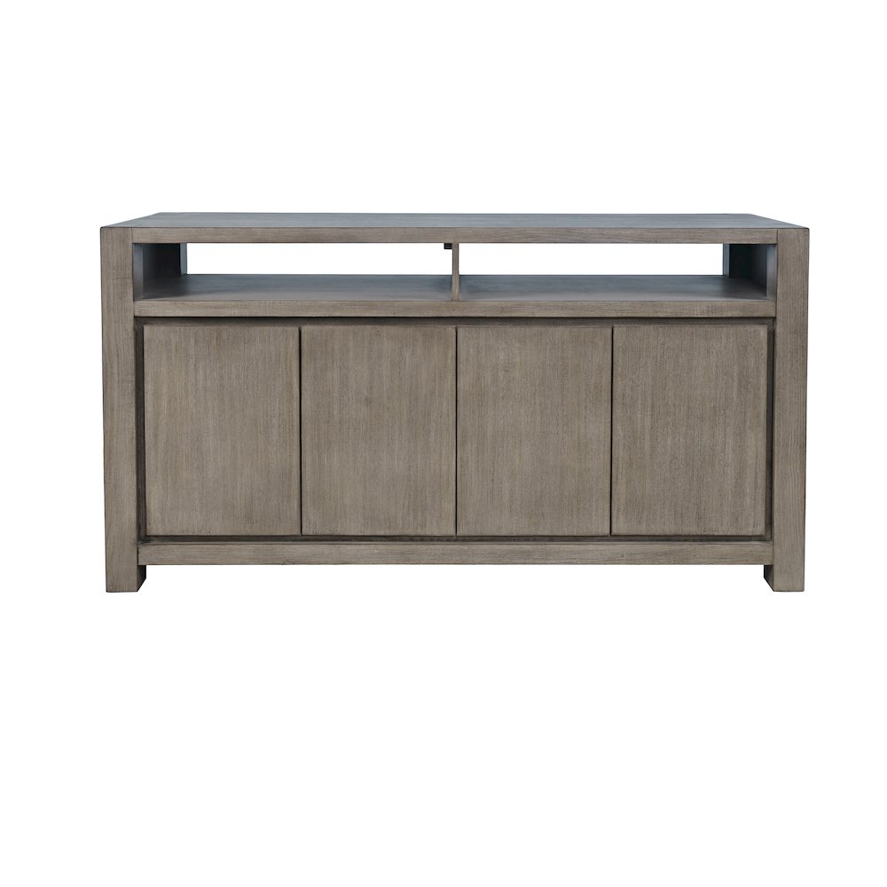 60" Modern Transitional Media Console TV Stand with Four-Door Cabinet Storage