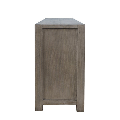60" Modern Transitional Media Console TV Stand with Four-Door Cabinet Storage