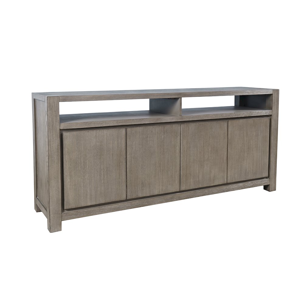 70" Modern Transitional Media Console TV Stand with Four-Door Cabinet Storage