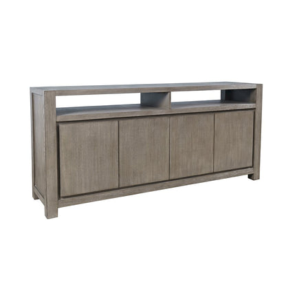 70" Modern Transitional Media Console TV Stand with Four-Door Cabinet Storage