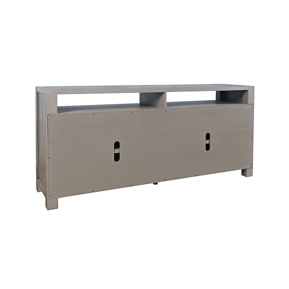 70" Modern Transitional Media Console TV Stand with Four-Door Cabinet Storage