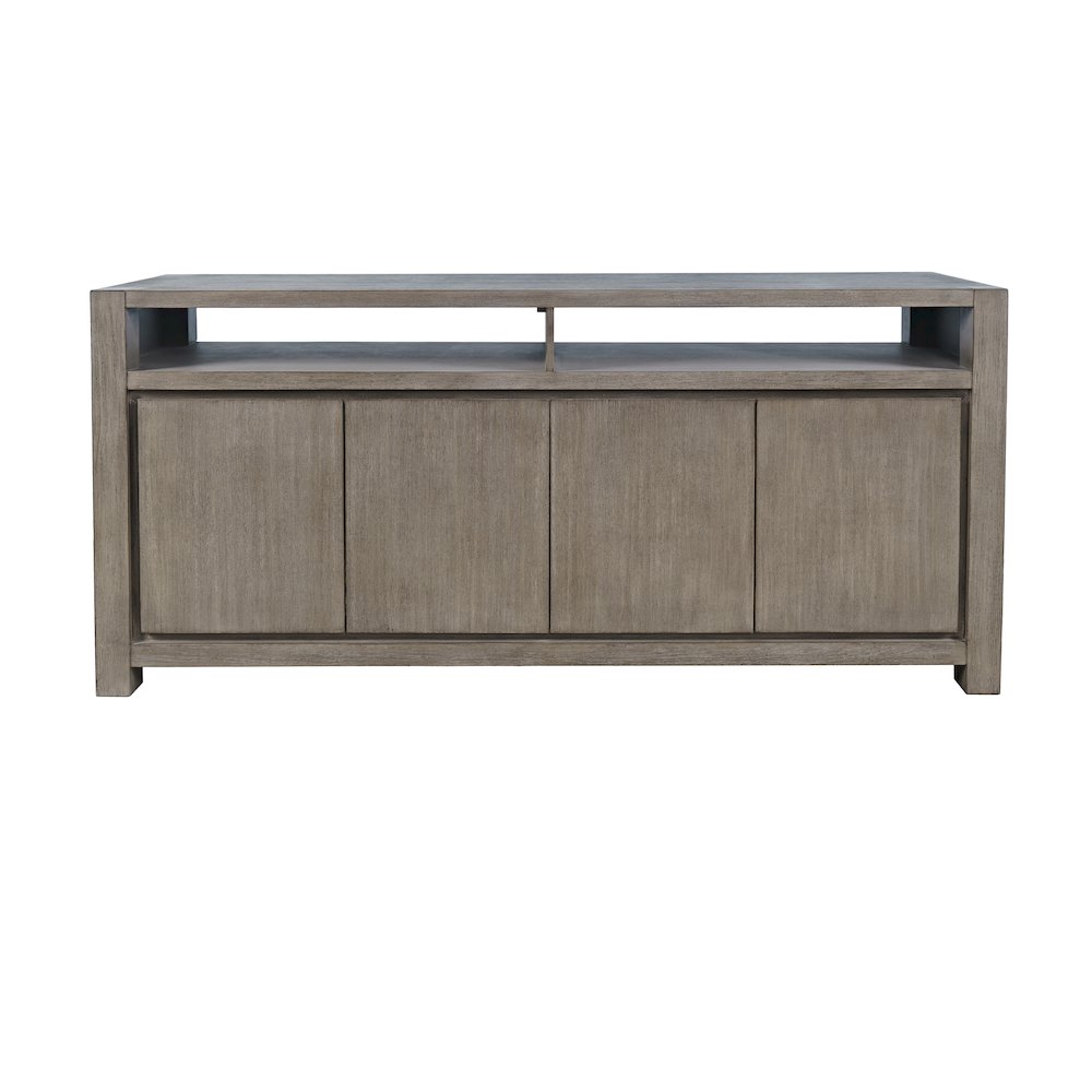 70" Modern Transitional Media Console TV Stand with Four-Door Cabinet Storage