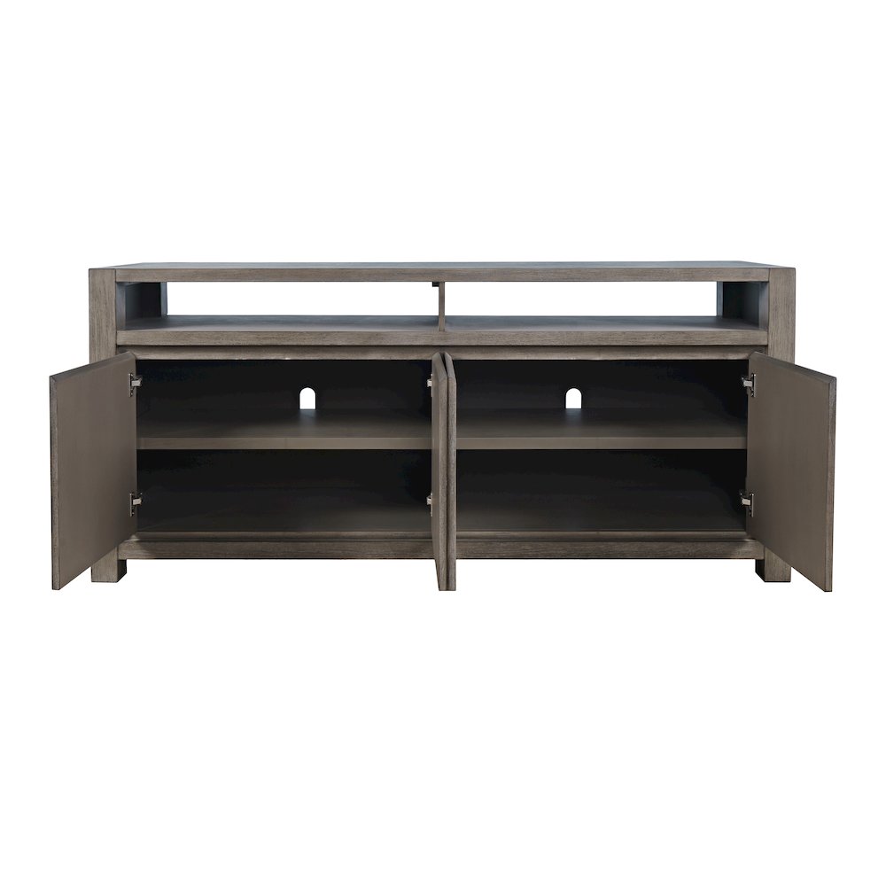 70" Modern Transitional Media Console TV Stand with Four-Door Cabinet Storage