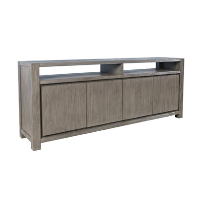 80" Modern Transitional Media Console TV Stand with Four-Door Cabinet Storage