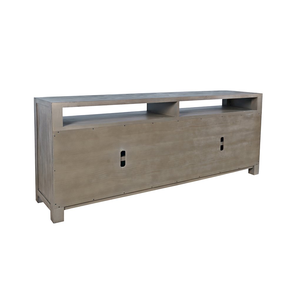 80" Modern Transitional Media Console TV Stand with Four-Door Cabinet Storage