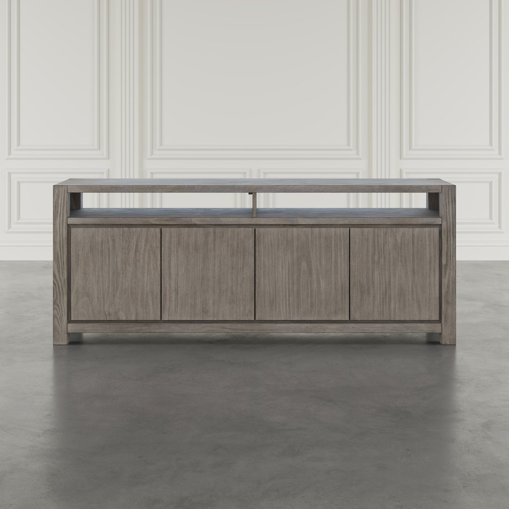 80" Modern Transitional Media Console TV Stand with Four-Door Cabinet Storage