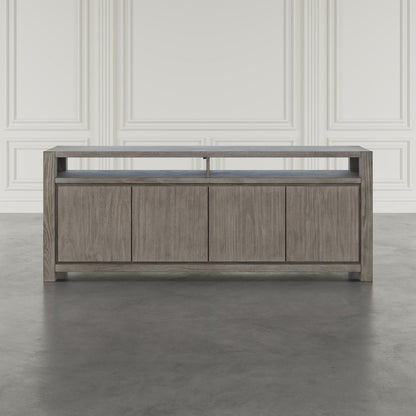 80" Modern Transitional Media Console TV Stand with Four-Door Cabinet Storage