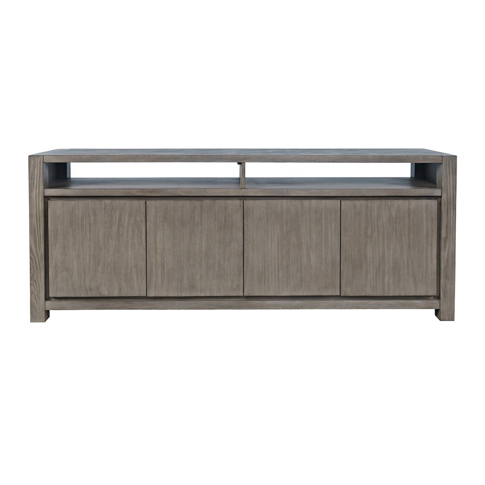 80" Modern Transitional Media Console TV Stand with Four-Door Cabinet Storage