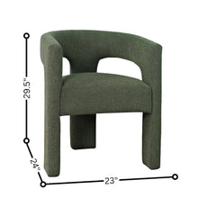 Green Upholstered Dining Chair for Dining Room and Kitchen Table Seating