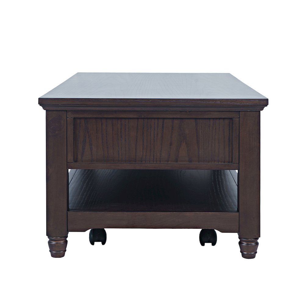 Brentwood Modern Transitional 50" Coffee Table With Storage and Caster Wheels