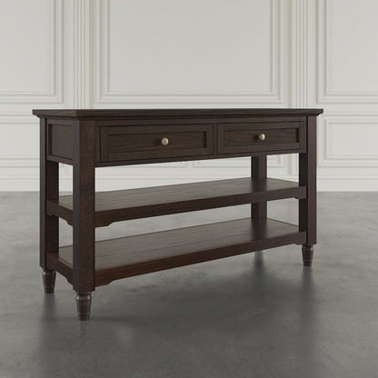 Brentwood Modern 50" Sofa Console Table with Drawers and Storage Shelves