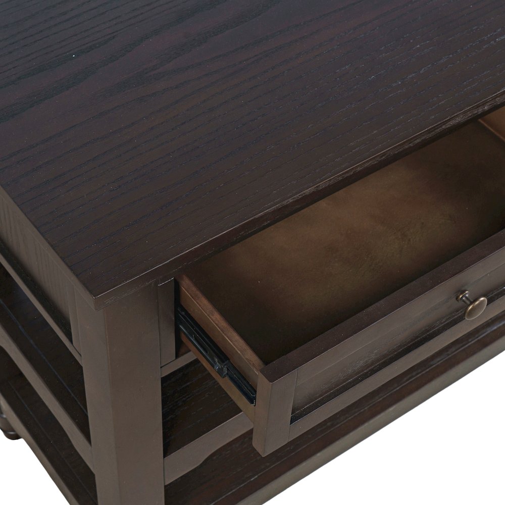 Brentwood Modern 50" Sofa Console Table with Drawers and Storage Shelves
