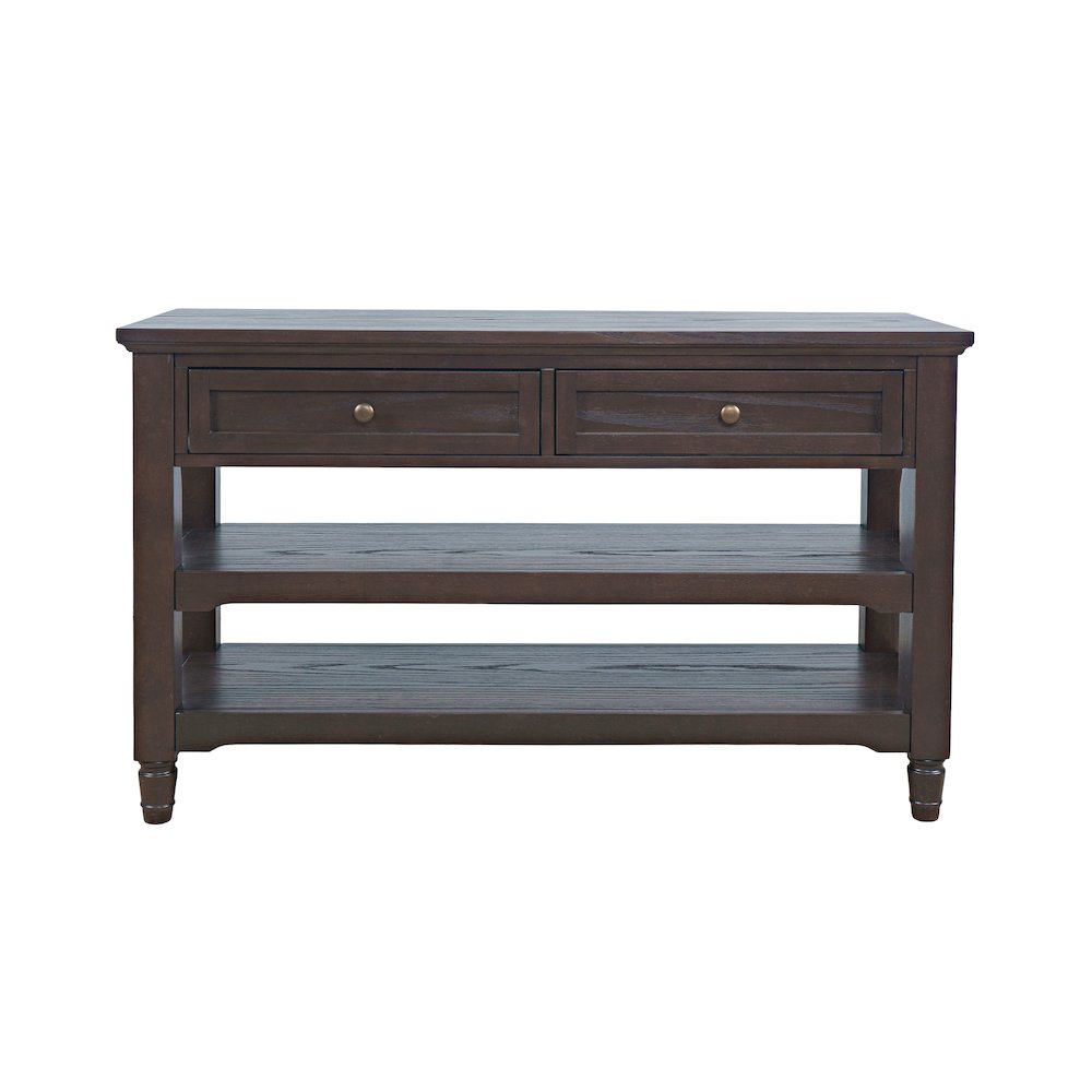Brentwood Modern 50" Sofa Console Table with Drawers and Storage Shelves