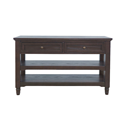 Brentwood Modern 50" Sofa Console Table with Drawers and Storage Shelves