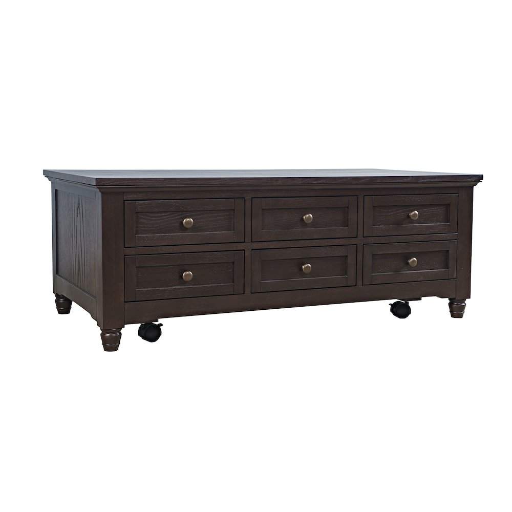 Brentwood Modern Transitional Lift-Top Coffee Table With Storage
