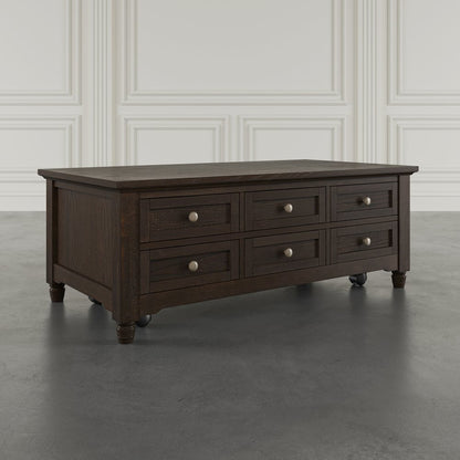 Brentwood Modern Transitional Lift-Top Coffee Table With Storage