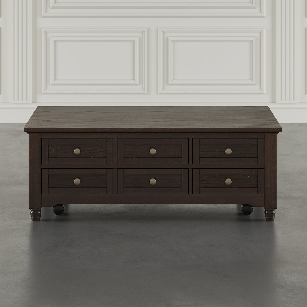 Brentwood Modern Transitional Lift-Top Coffee Table With Storage