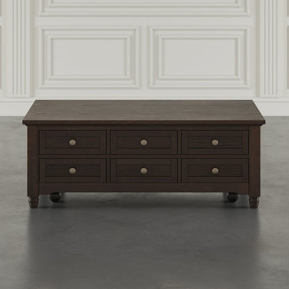 Brentwood Modern Transitional Lift-Top Coffee Table With Storage