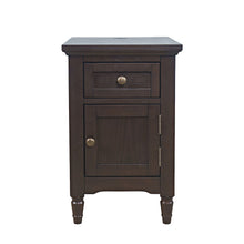 Brentwood Modern Transitional USB Charging End Table with Storage Cabinet