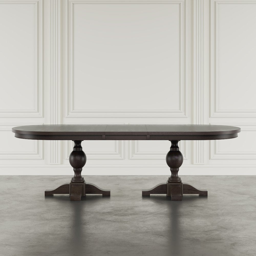 Brentwood Modern Transitional 102" Double Pedestal Dining Table