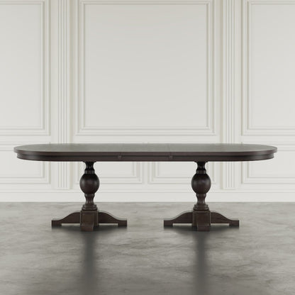 Brentwood Modern Transitional 102" Double Pedestal Dining Table
