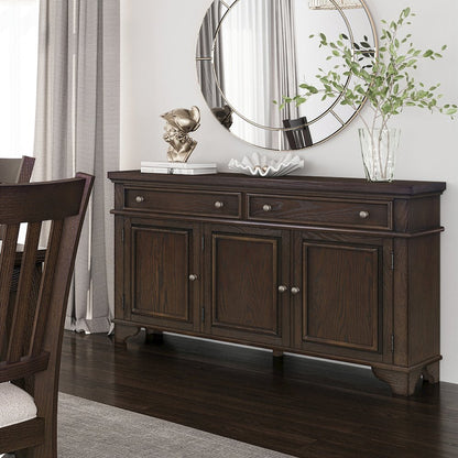 Brentwood 60" Modern Transitional Three Door Sideboard Storage Cabinet