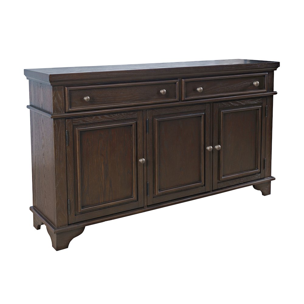 Brentwood 60" Modern Transitional Three Door Sideboard Storage Cabinet