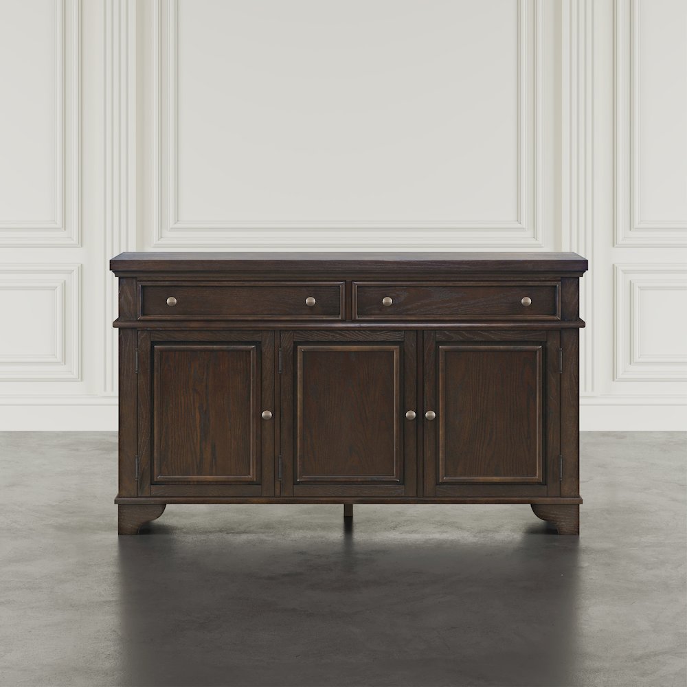 Brentwood 60" Modern Transitional Three Door Sideboard Storage Cabinet