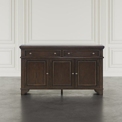 Brentwood 60" Modern Transitional Three Door Sideboard Storage Cabinet