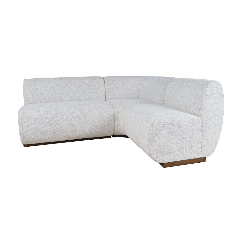 Polyester Upholstered Banquette Bench with Back, Sectional Seating, Grey