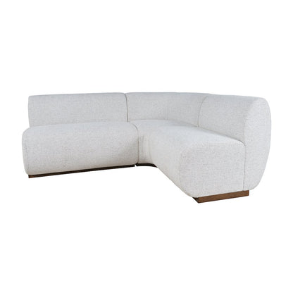 Polyester Upholstered Banquette Bench with Back, Sectional Seating, Grey