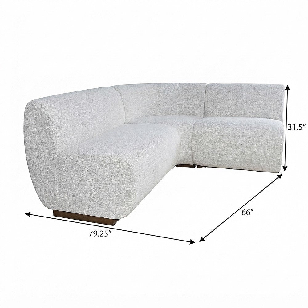 Polyester Upholstered Banquette Bench with Back, Sectional Seating, Grey