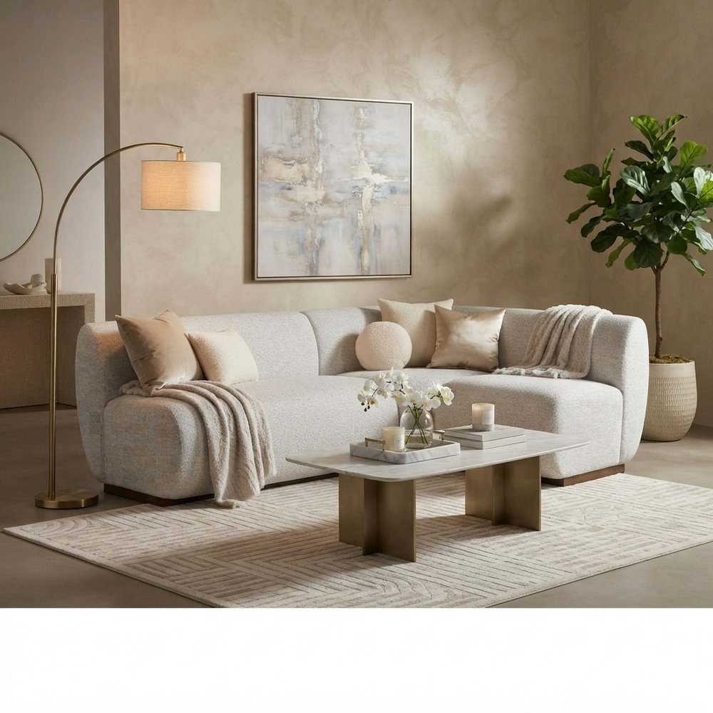 Polyester Upholstered Banquette Bench with Back, Sectional Seating, Grey