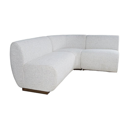 Polyester Upholstered Banquette Bench with Back, Sectional Seating, Grey