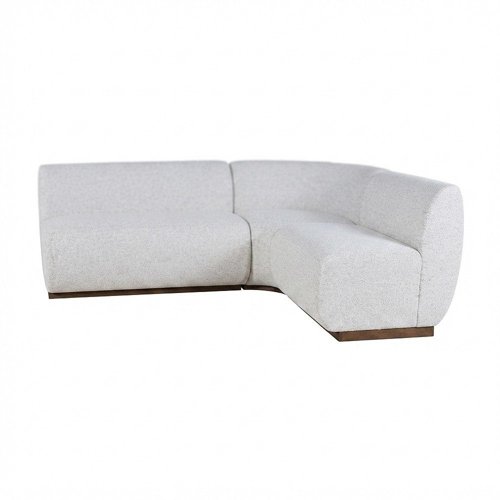 Polyester Upholstered Banquette Bench with Back, Sectional Seating, Grey