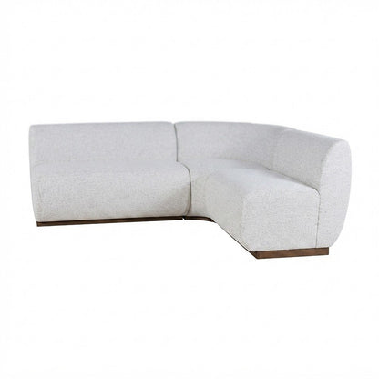 Polyester Upholstered Banquette Bench with Back, Sectional Seating, Grey