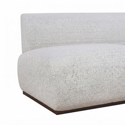 Performance Fabric Upholstered Banquette Dining Bench, Mid-Century, Grey