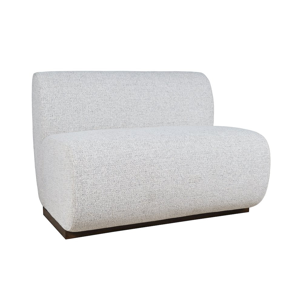 Modern Banquette Upholstered Sectional Two Seat Bench with Performance Fabric