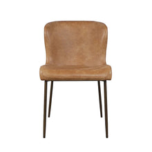 Easley Curved-Back Modern Dining Chair with Antique Brass Legs - Set of 2