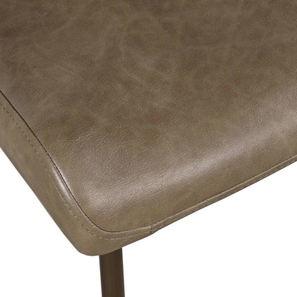 Easley Curved-Back Modern Dining Chair with Antique Brass Legs - Set of 2