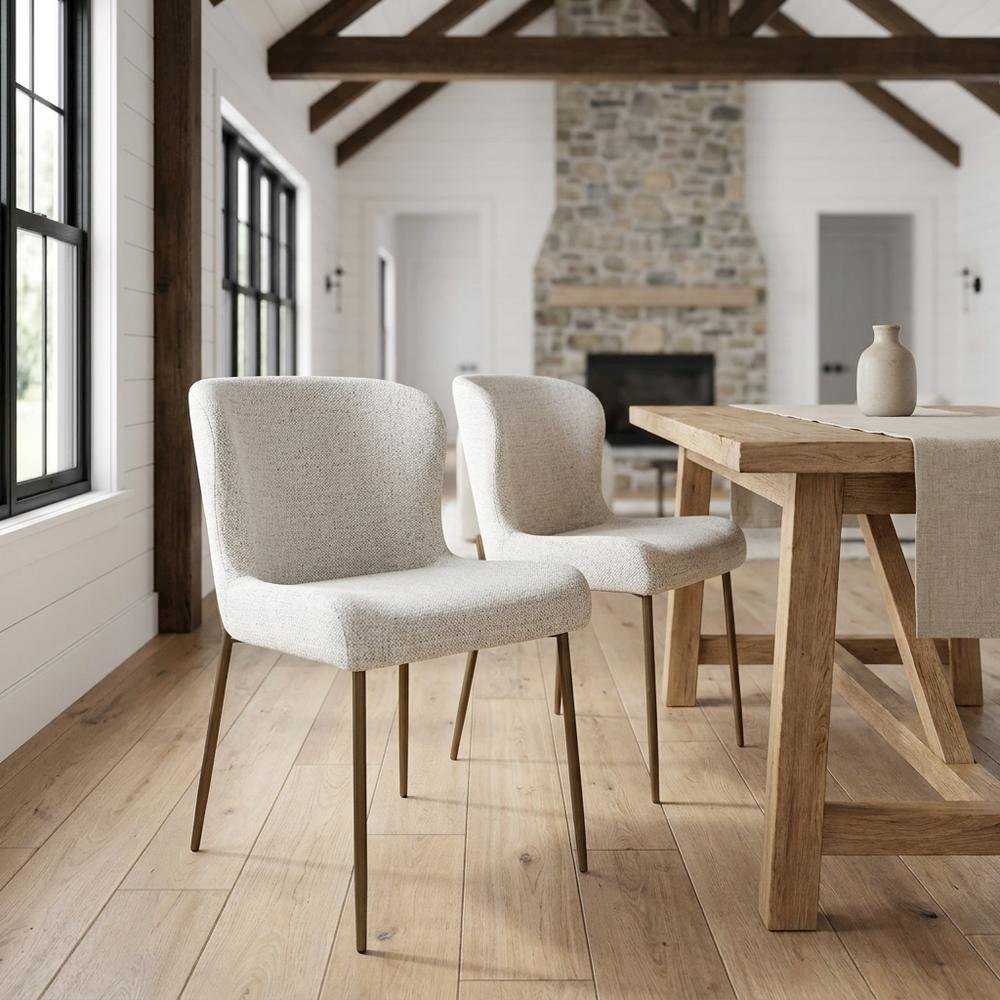 Dining Chairs, Natural Grey, Set of 2