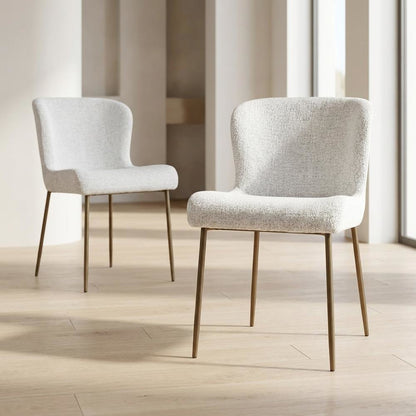 Dining Chairs, Natural Grey, Set of 2