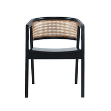 Lucas Modern Scandinavian Cane-Back Dining Armchair