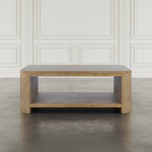 Janzen Contemporary Modern 50" Rolling Coffee Table with Open Storage Shelf