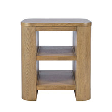 Janzen Contemporary Modern End Table with Open Storage and Rounded Corners