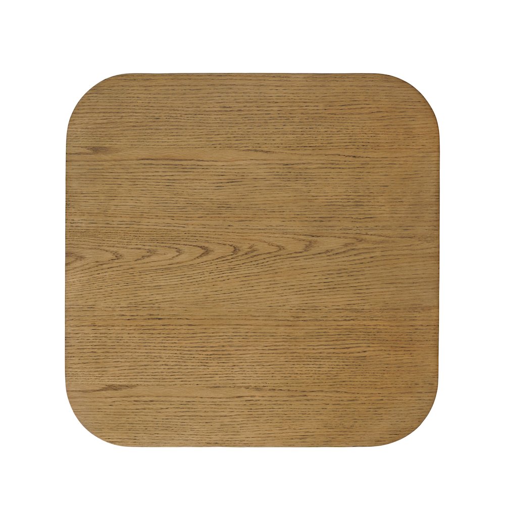 Janzen Contemporary Modern End Table with Open Storage and Rounded Corners