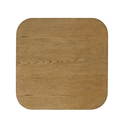Janzen Contemporary Modern End Table with Open Storage and Rounded Corners