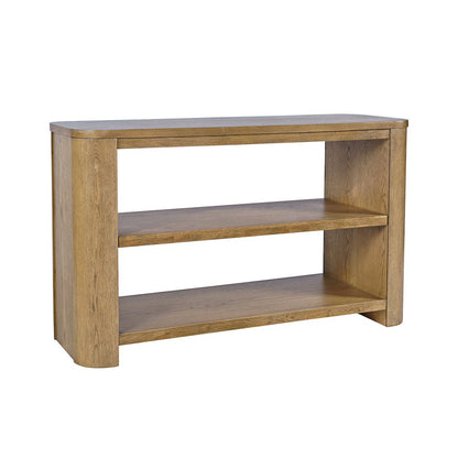Janzen 50" Contemporary Modern Sofa Console Table with Open Storage Shelves