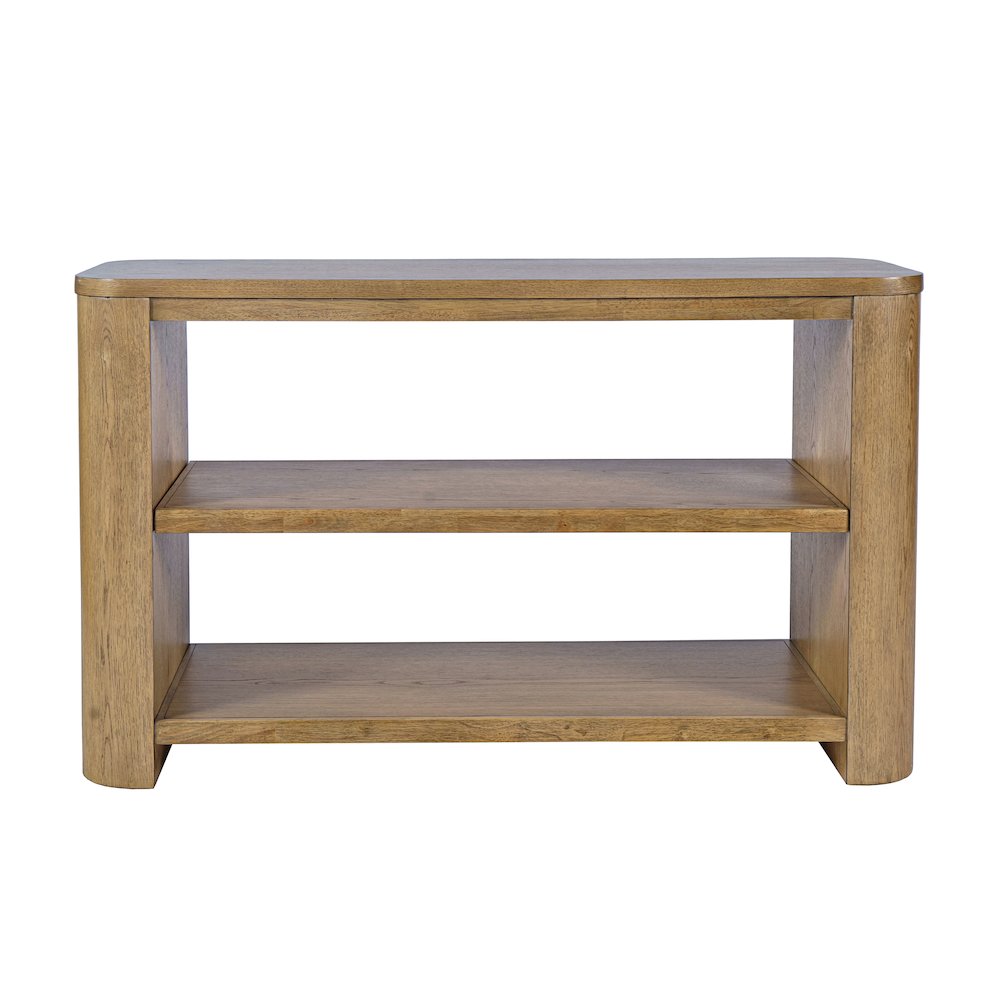 Janzen 50" Contemporary Modern Sofa Console Table with Open Storage Shelves