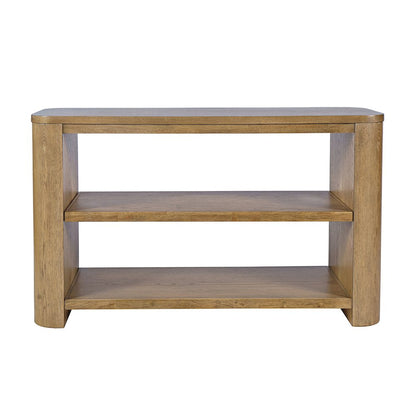Janzen 50" Contemporary Modern Sofa Console Table with Open Storage Shelves